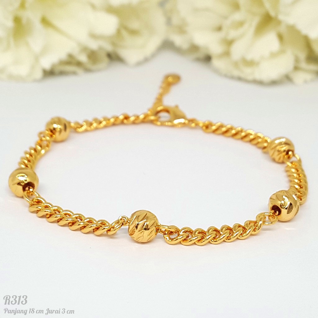 PGX Gelang Tangan Xuping Wanita Perhiasan Lapis Emas Aksesoris Fashion Premium - R313