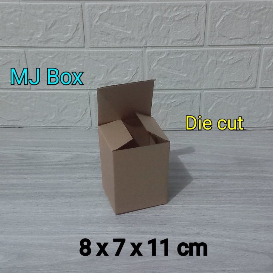 

Kardus karton box uk 8x7x11 cm ,,die cut polos baru