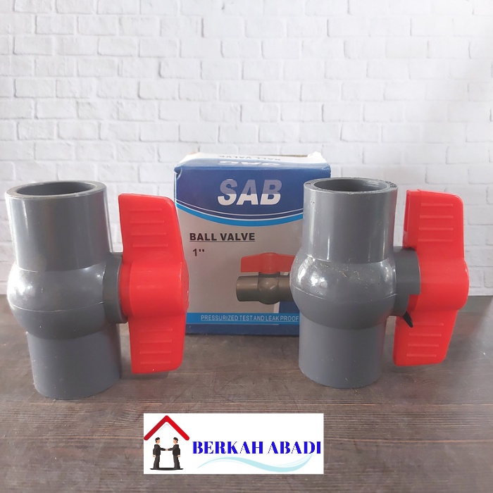 STOP KRAN 1" INCH PVC - BALLVALVE SAB