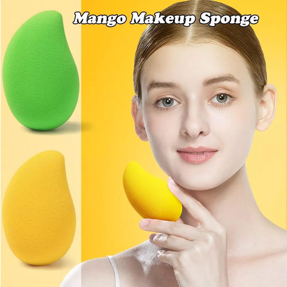 Beauty Blender Makeup Blender Sponge Puff Bentuk Mangga Super Lembut 1 PCS MALLSHOPPING