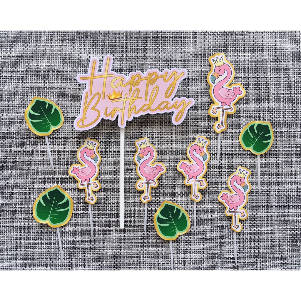 

Topper FLAMINGO lucu hiasan cake pudding tumpeng hampers