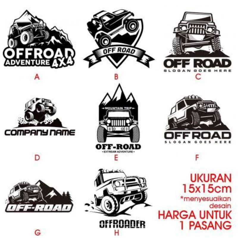 promo sticker mobil sticker off road sticker kaca dan bodi mobil sticker mobil adevetur off road
