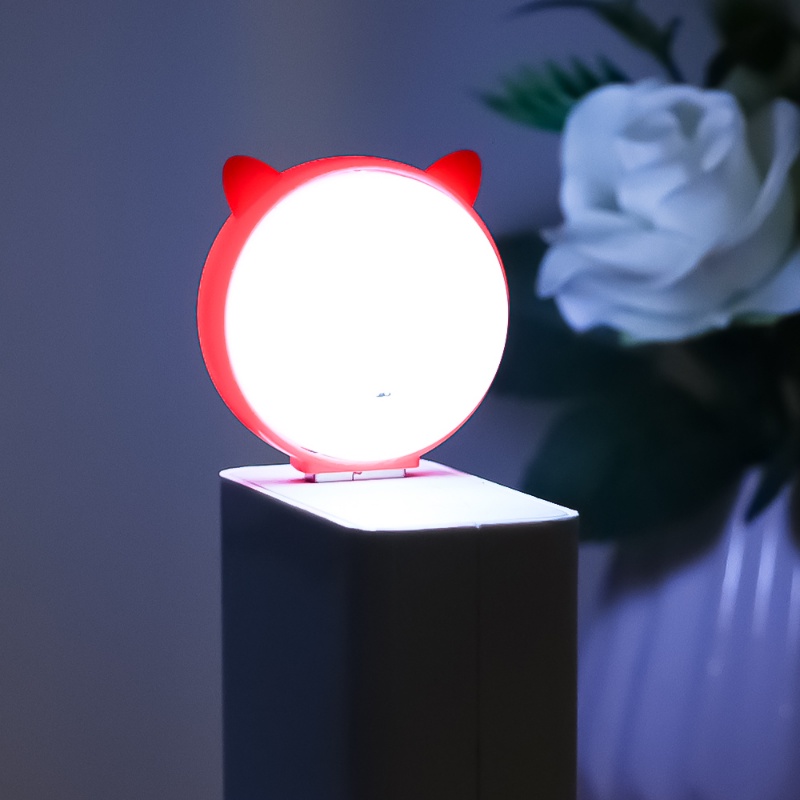 Lampu Baca Led USB 5V Motif Kartun Kucing Dengan Sensor Suara Untuk Dekorasi Meja