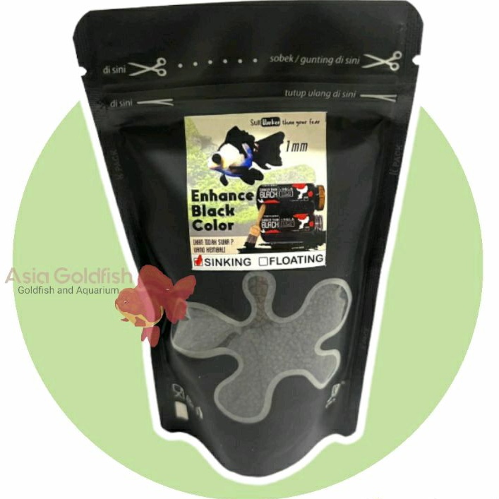 DARKER THAN BLACK Pakan pelet hitam ikan mas koki [ + Melanin ]