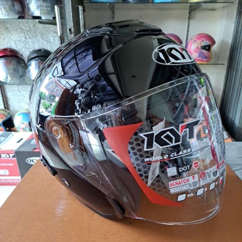 HELM KYT KYOTO BLACK GLOSS ORIGINAL