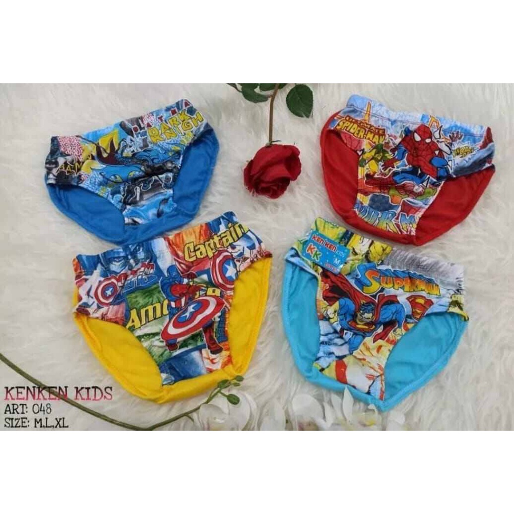 MURAH..6 PCS CELANA DALAM ANAK LAKI-LAKI KARAKTER MOTIF DEPAN CD ANAK COWO KARAKTER  TERMURAH