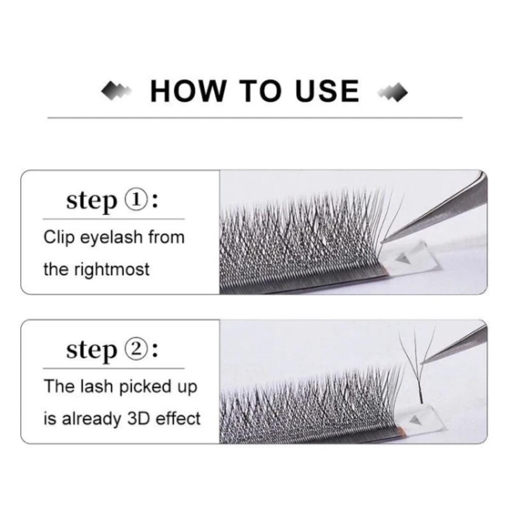 Yelix 3D W-Lashes volume russian volume eyelash extension bulumata volume W