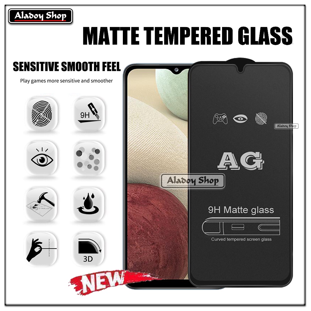 Samsung A12/M12 PAKET 2IN1 Tempered Glass Matte Anti Glare Full Layar dan Tempered Glass Kamera