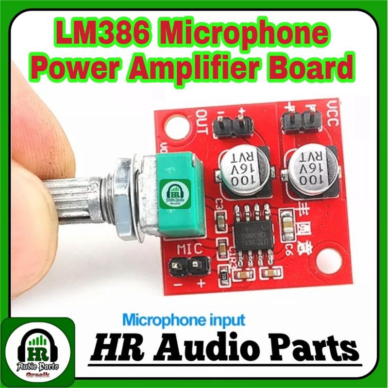 LM386 Board Amplifier Electret Microphone Gain 200 Times DC 3.7v-12v