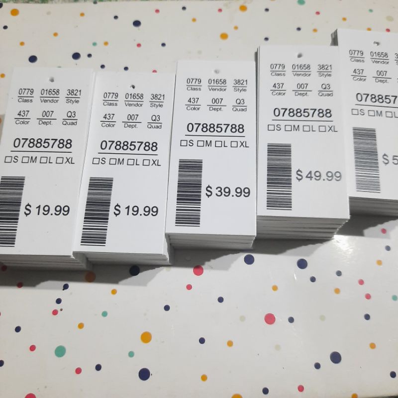 

Label Baju Hang Tag BONUS TALI Label import label produk label hangstag namestag Import Label baju