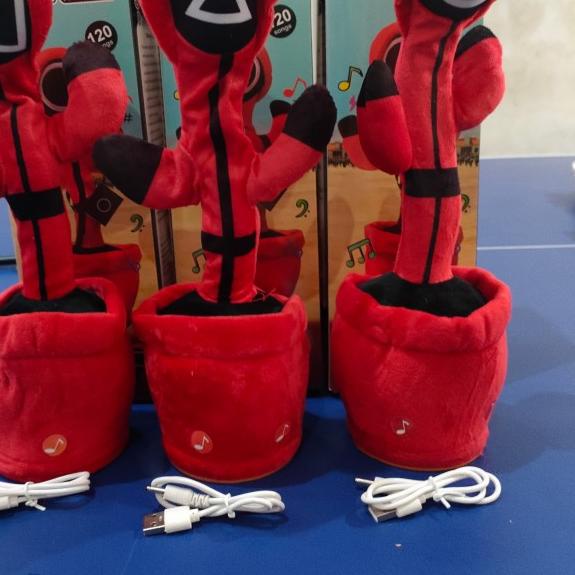 mainan Kaktus goyang squid game lagu dan usb - kotak usb