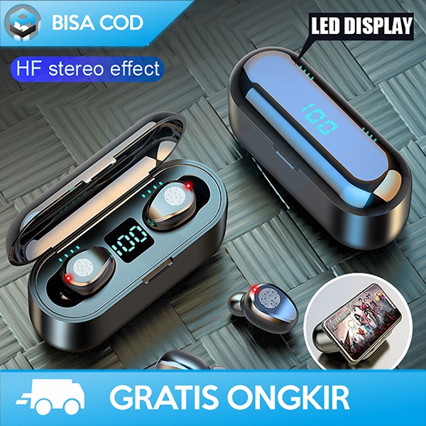 EARBUDS BLUETOOTH HEADSET TANPA KABEL FULL BASS HIFI STEREO ANTI AIR