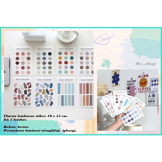 Stiker Aesthetic Sticker Aesthetic Scrapbook DIY Buku Diary Morandi Diverse Style Diary Deco Sticker