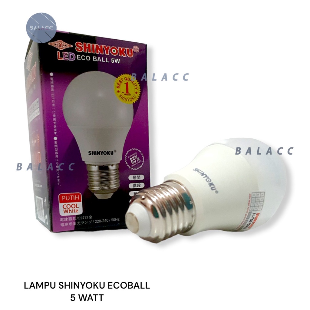 Lampu Led Shinyoku Ecoball 5 Watt Garansi 1 Tahun