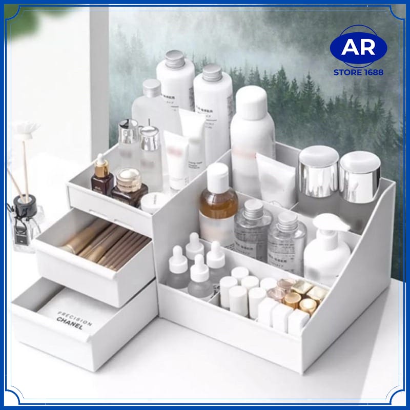 Rak Kosmetik / Cosmetic Storage Drawer / Kotak Penyimpanan Makeup Organizer / Rak Kosmetik/Rak meja kantor /Rak meja belajar / Rak meja tamu / Rak serbaguna