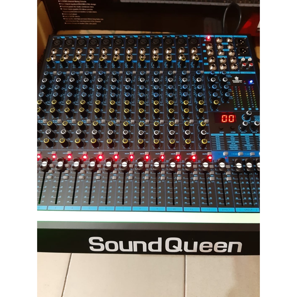 Mixer Soundqueen Queen 12 Original Queen12 Channel Free koper Hardcase Professional Aux3 Sub group 2