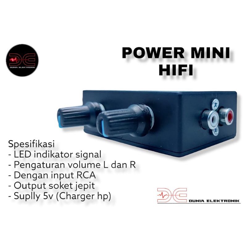 Power Mini Amplifier Audio Miniatur Sound System Daya 5volt / Power Class d Hifi