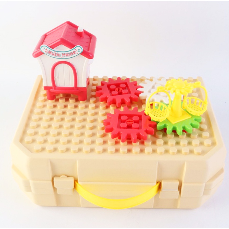 Okiedog Slide Block Table Building Block Train Mainan Anak Balok Puzzle Mainan Edukatif Creative Building Blocks