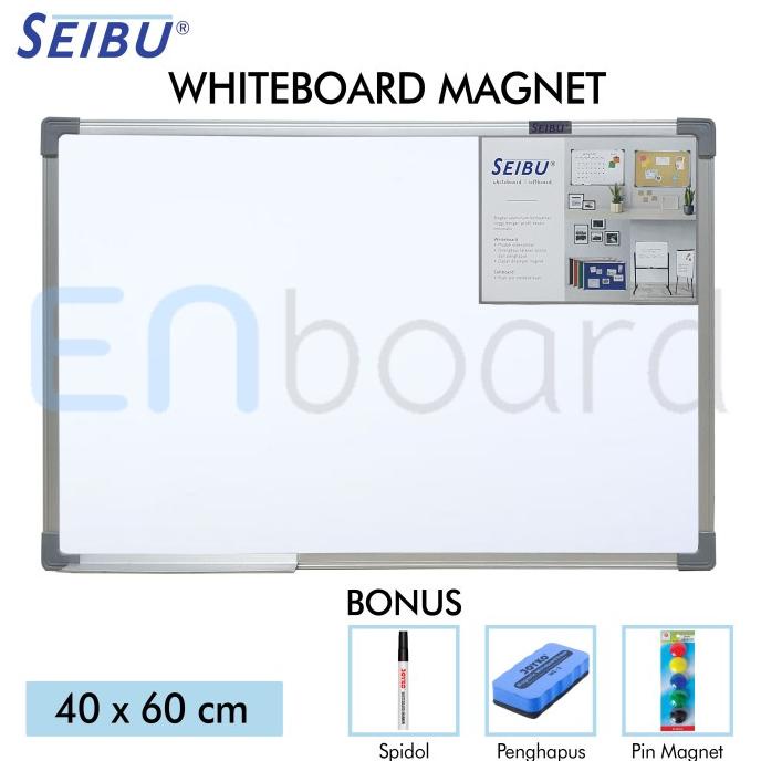 

TERLARIS Papan Tulis Whiteboard Gantung Magnet Single Face Seibu 40 x 60 cm /ALAT TULIS AESTHETIC/ALAT TULIS SEKOLAH/ALAT TULIS SET/ALAT TULIS LENGKAP/ALAT TULIS ANAK/ALAT TULIS LUCU