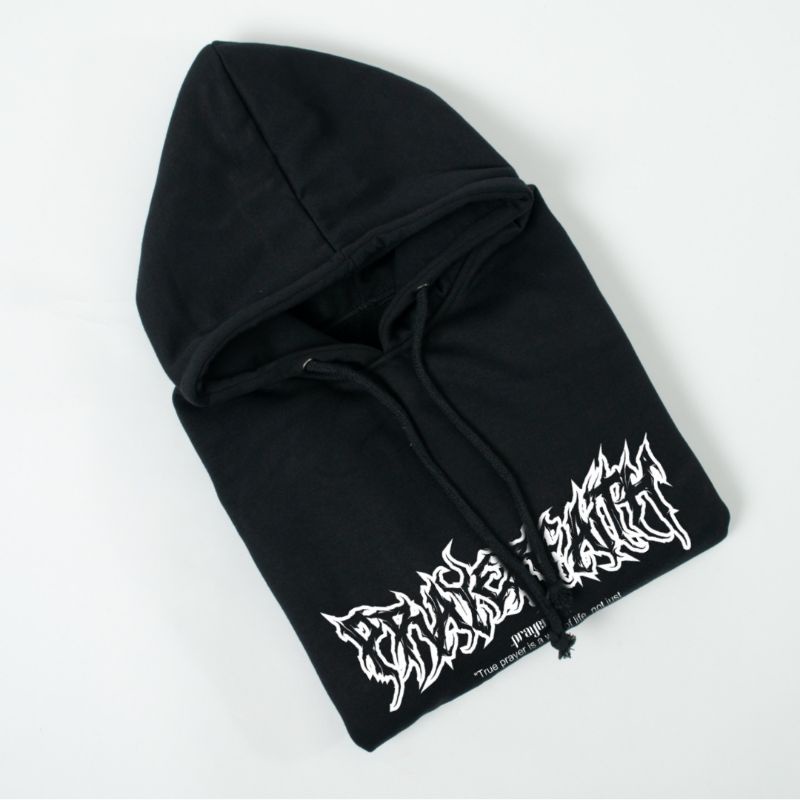 Rofad Store - Sweater Hoodie PRAYERFAITH hitam Metal - hodie pria wanita terbaru