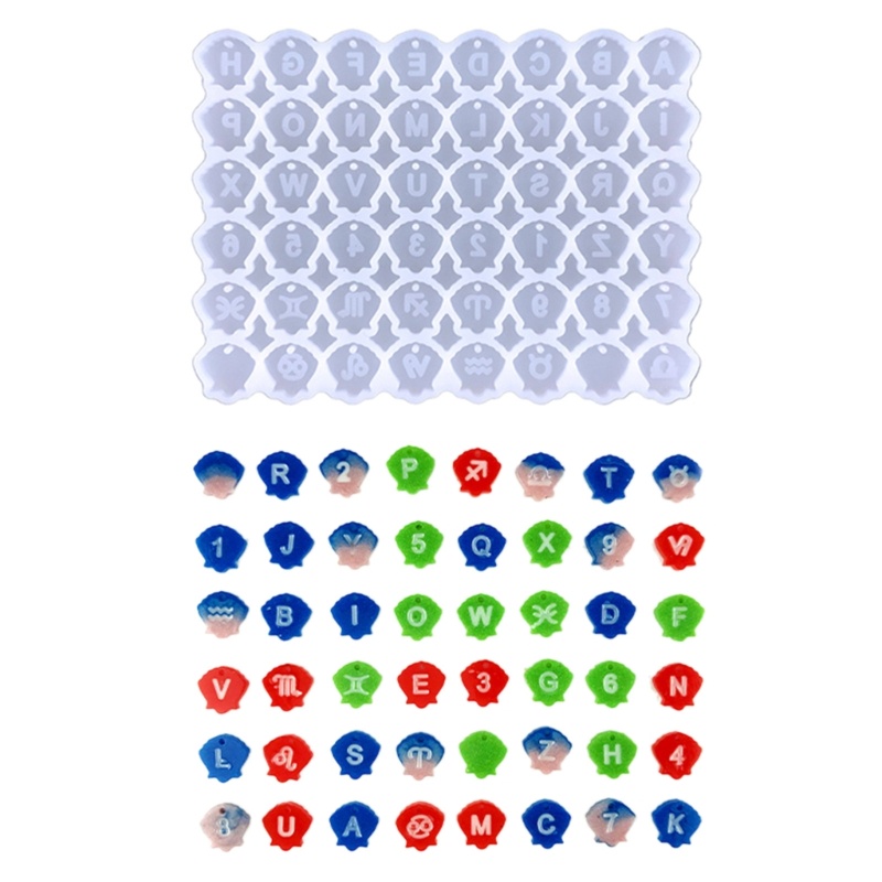 Siy Cetakan Resin Bentuk Huruf Alfabetangka Untuk Membuat Perhiasan DIY