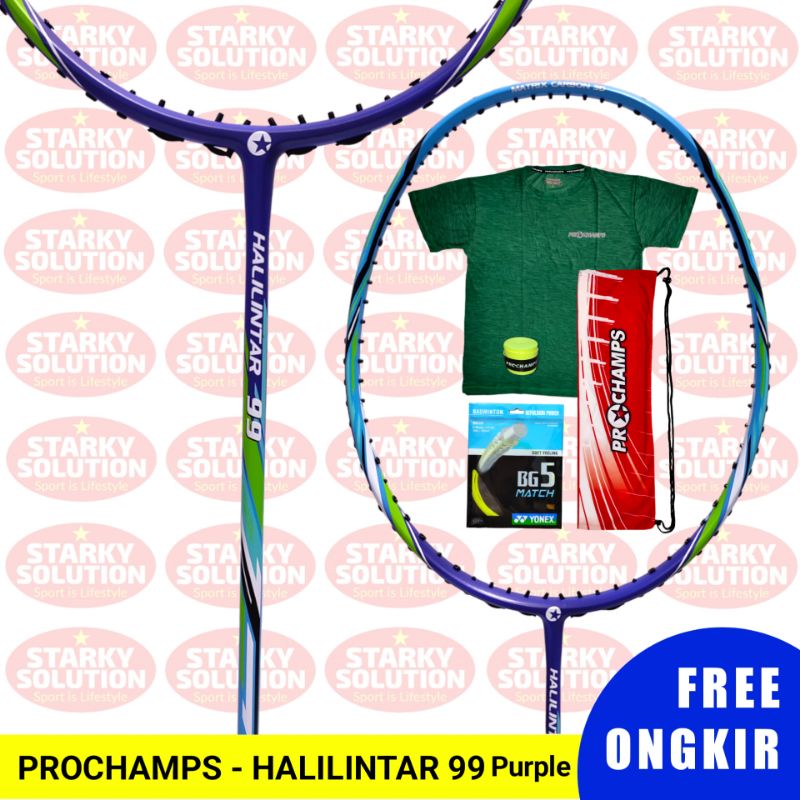 Raket PROCHAMPS HALILINTAR 99 PURPLE Bulutangkis Badminton Original