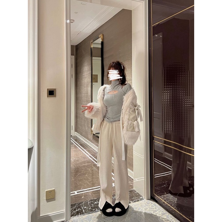 Red De Beludru Kerah Tinggi Berongga Hati-hati Mesin Bawah Kemeja Wanita Pakaian Dalam Rasa Desain Musim Gugur dan Musim Dingin Baru Slim Slim panas Gadis Atasan