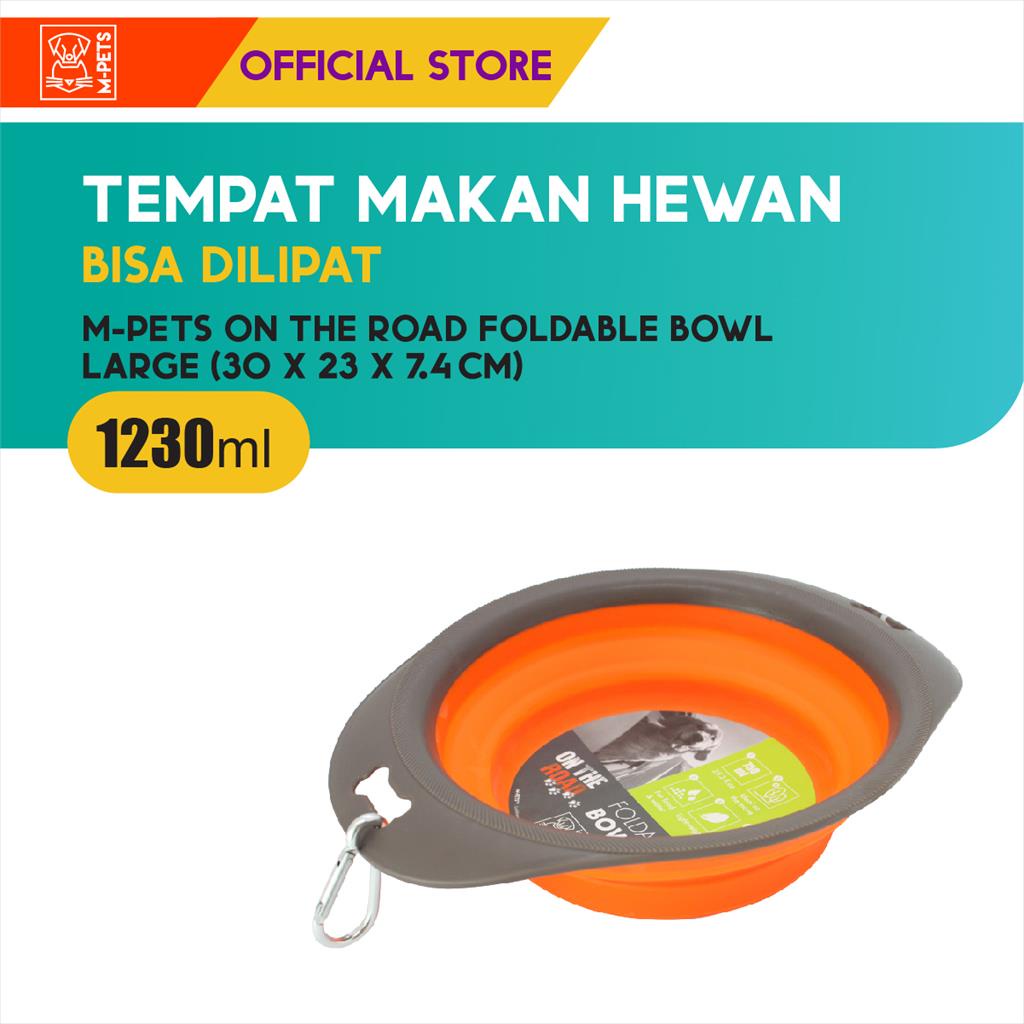 M-Pets On The Road Foldable Bowl Large / Tempat Makan Lipat Hewan