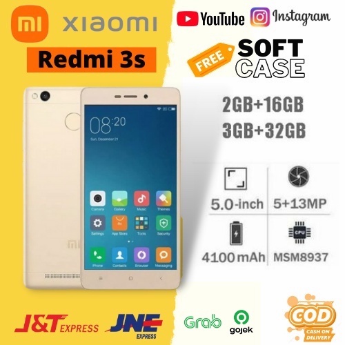 [baru] hp handphone xiaomi redmi 3s 16gb rom 2gb ram qualcomm snapdragon 430 | xiaomi 3s 2/16gb 4g