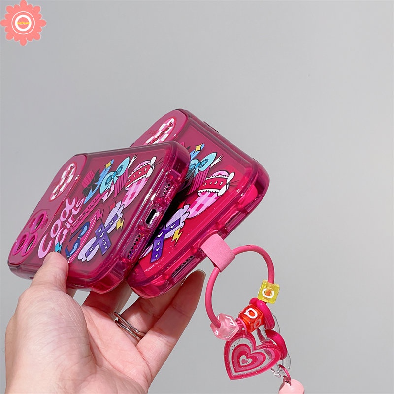 Casing Ponsel Cermin Make Up Flip Kreatif Untuk Oppo A15 A53 A9 A5 A31 A33 2020 A57 A7 A5s A12 A15s A3s A77 A11K A35 A77S Kartun Lucu Cute Graffiti Sticker Soft Case