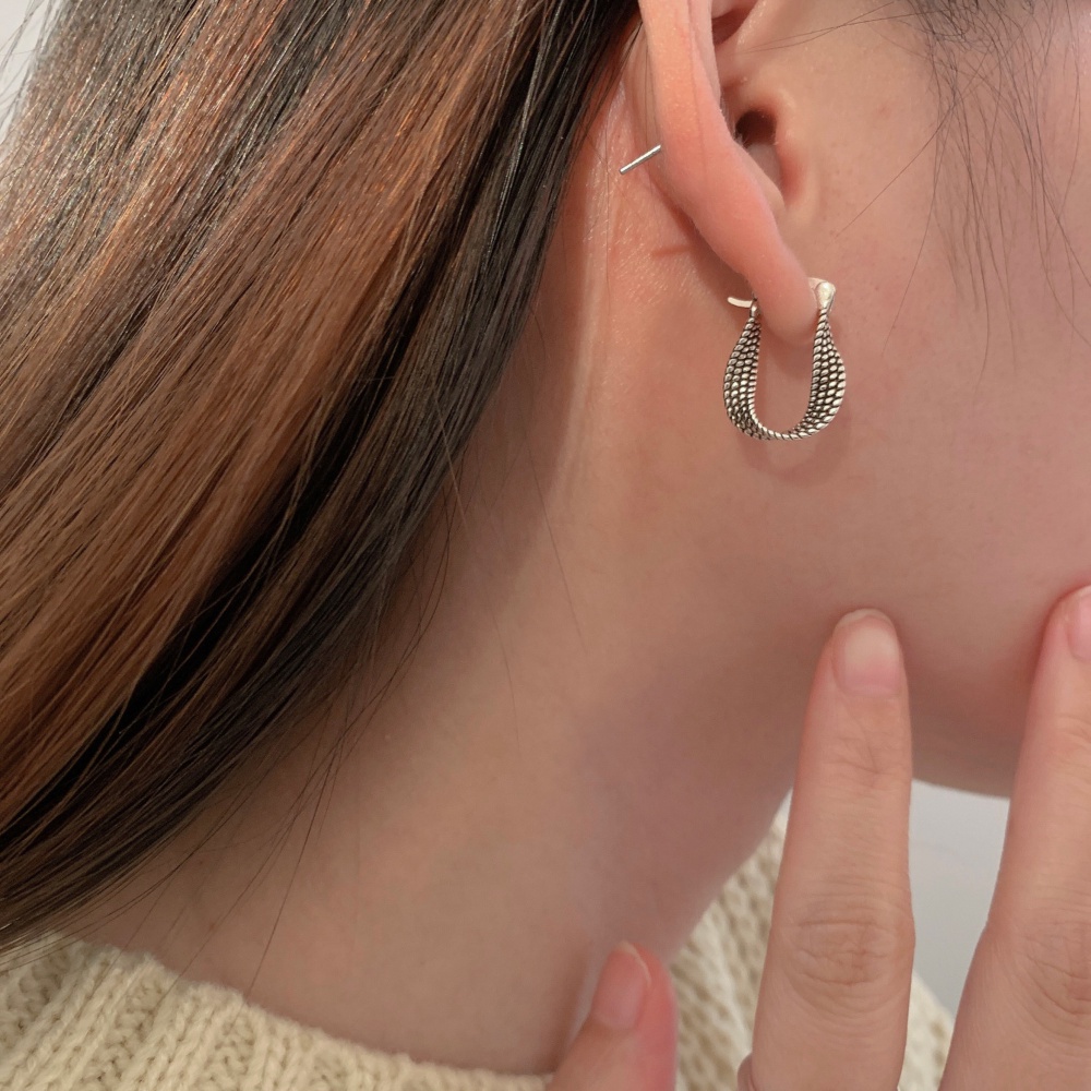 Handmade Anting Juntai Liontin Geometris Warna Silver Gaya Vintage Punk Korea Untuk Pengantin Wanita