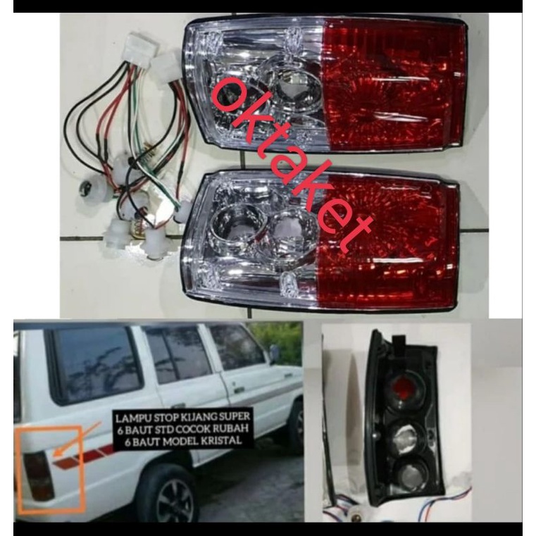 stop lamp lampu belakang toyota kijang super 1986 1990 1991 model kristal