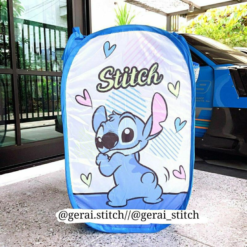 Tempat Keranjang Lipat Loundry Disney Lilostitch Stitch Tas