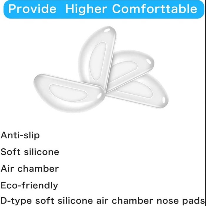 Nosepad Kacamata Tempel Penyangga Hidung Eyeglass Nose Pads Silicone Anti Mlorot