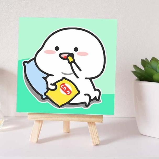 

Paint by number pentol versi 3 canvas 20x20 cm painting kit - pentol11, 15x15cm