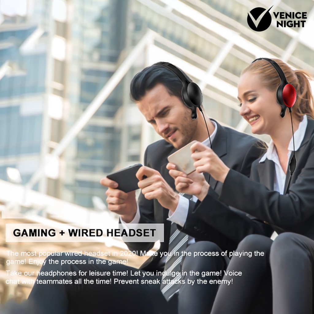 (VNEP) (Berkabel) GM-008 Headset Noise Reduction Retractable 3.5mm Jack Headphone Dinamis untuk Ponsel