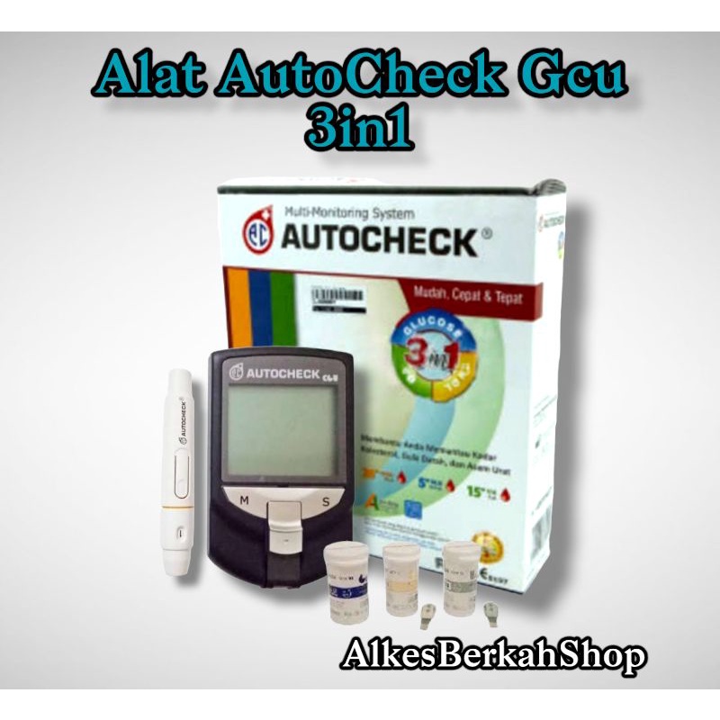 Alat AutoCheck GCU 3in1/Gula Darah/Kolesterol/Asam Urat