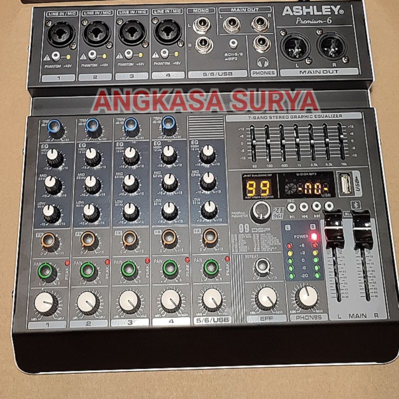 Mixer Audio Ashley Premium 6 Original / Mixer 6 Channel Ashley Premium6