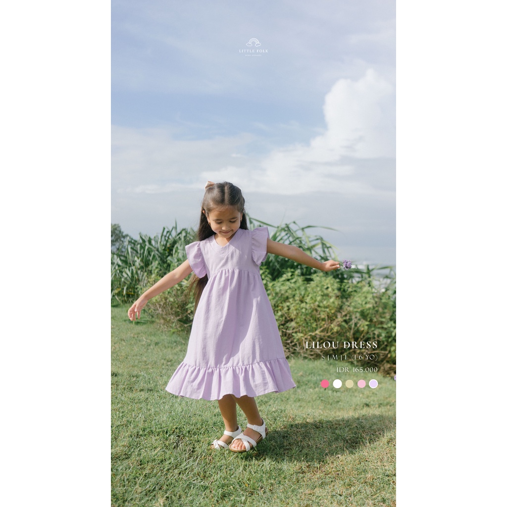Little Folk Lilou Dress - Dress Anak