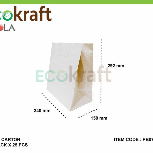 

Paper bag grocery murah / kantong kertas grocery murah pb07 - Putih
