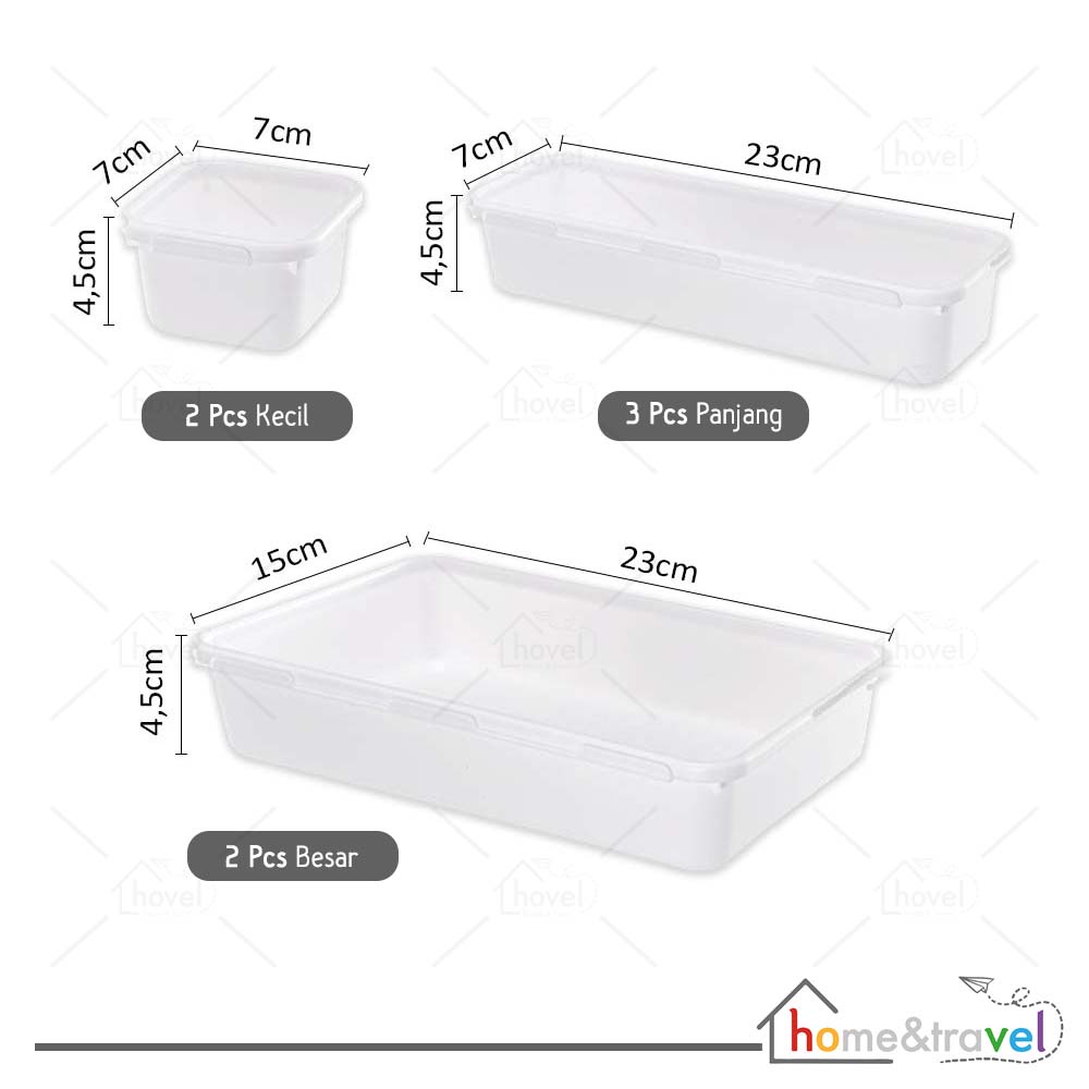 HOVELSHOP 8in1 Storage Organizer Sekat Laci  Kotak Tempat Penyimpanan Makeup Drawer Laci Sendok Garpu