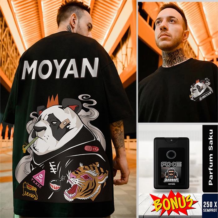 OVERSIZE T SHIRT ANIME PANDA KAOS JEPANG MOYAN SICK BIG SIZE UP 5XL