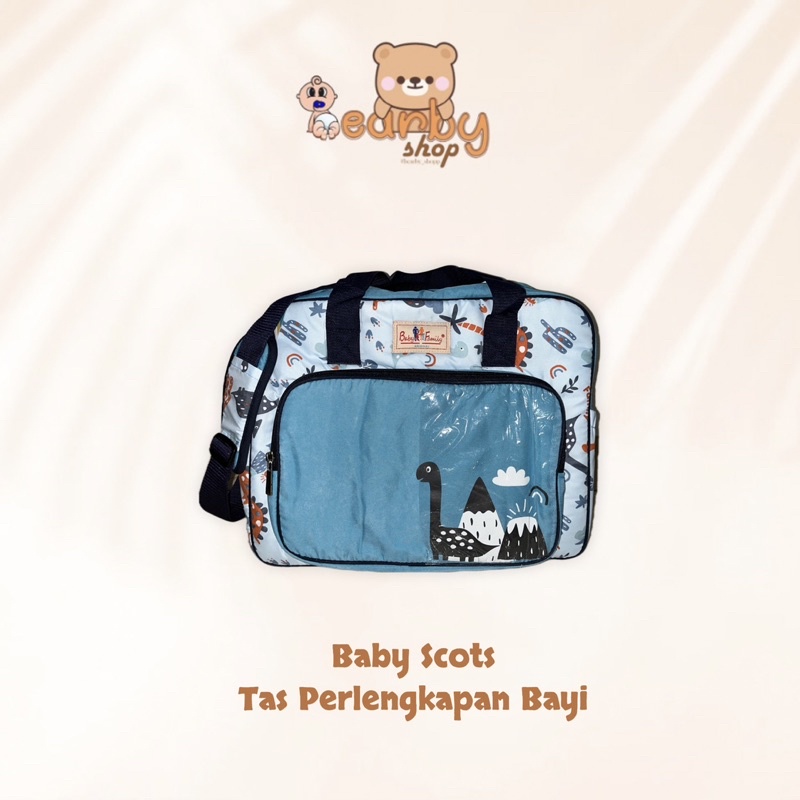 Baby Scots Diapers Bag Dino Series BFT8301B / Tas besar / Tas perlengkapan bayi Baby Scots