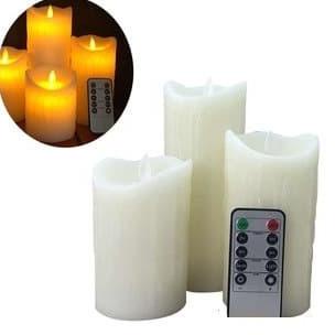 Bahan Wax Lilin Asli Lilin Besar Elektrik Goyang dengan Remote (3pcs)