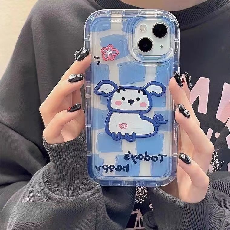 Casing Soft Case Motif Grafitti Anjing Untuk IPhone 12 13 14 11 Pro Max X Xs Max Xr Ffdrf