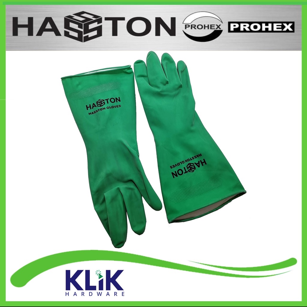 Hasston Prohex Sarung Tangan Karet Latex Hijau 4040-001 High Quality