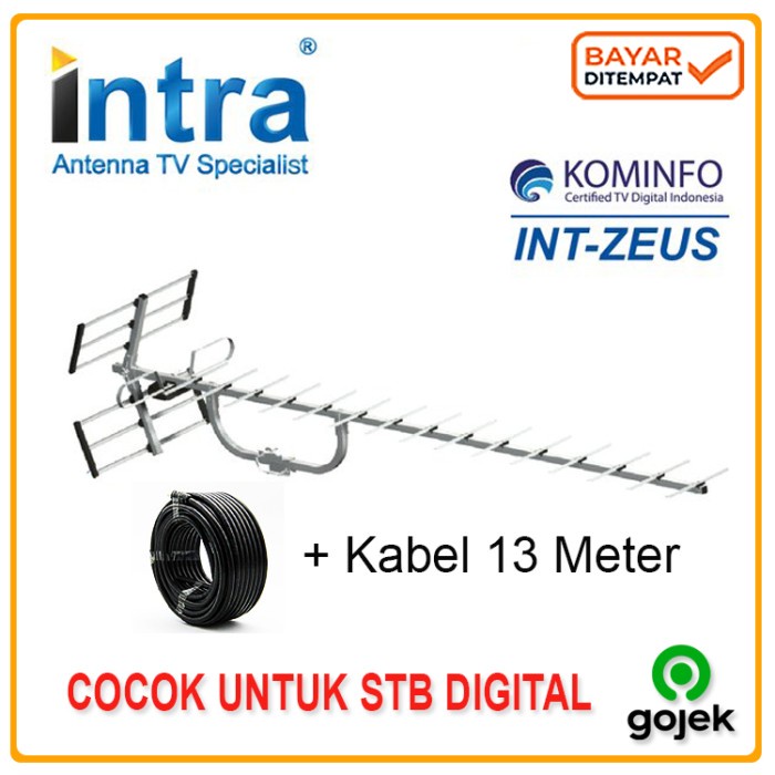 Antena TV Outdoor Digital INTRA INT-ZEUS Untuk STB Set Top Box DIGITAL
