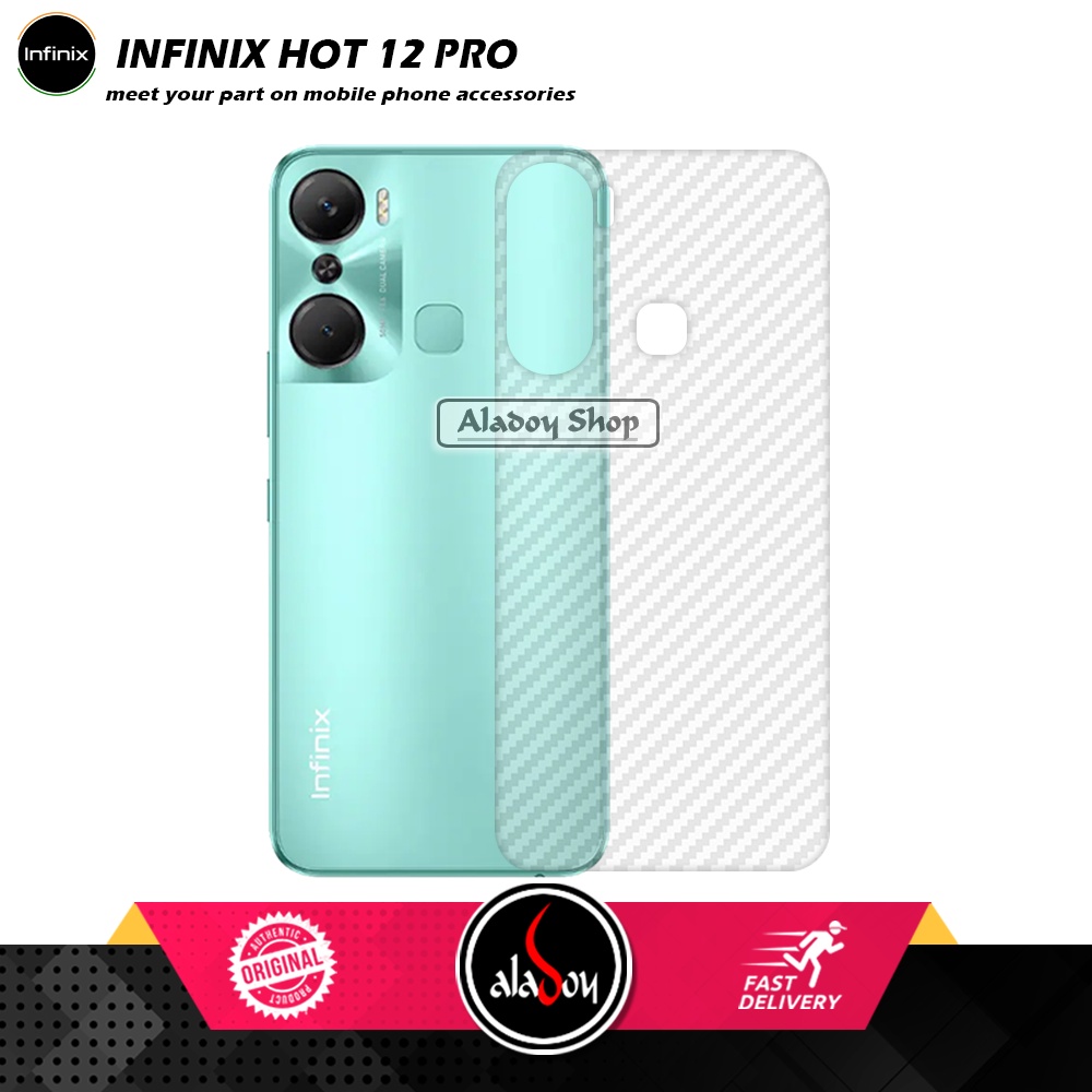 Case INFINIX HOT 12 PRO Armor Fusion Transparent Casing Free Skin Carbon 3D