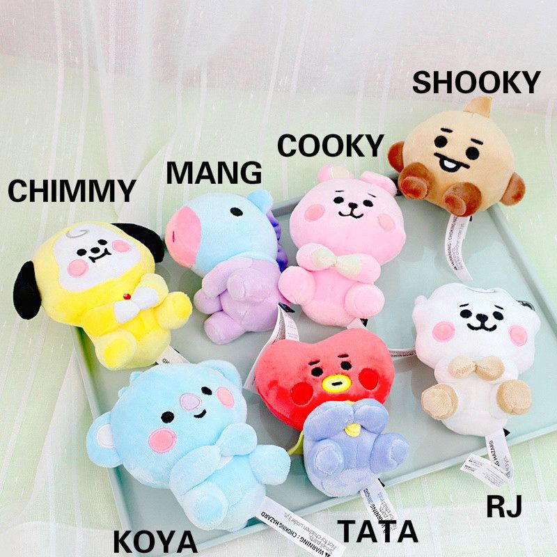 Boneka Duduk BTS BT21 KPOP 20cm Baby Plush Toy TATA COOKY CHIMMY KOYA SHOOKY MANG