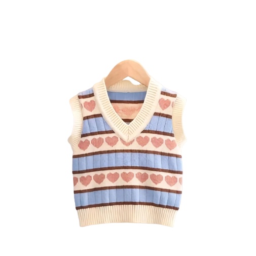 Rompi Vest Kids Love V neck Korean
